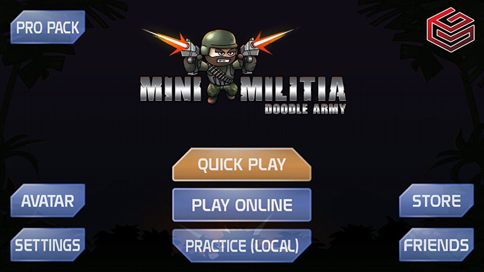 Mobile online game: Mini Militia-Doodle Army 2.