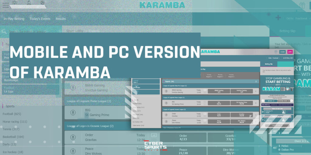 Mobile version and PC version of Karamba