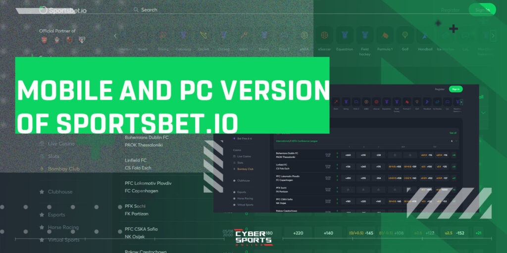 Mobile Version and PC Version of Sportsbet.io